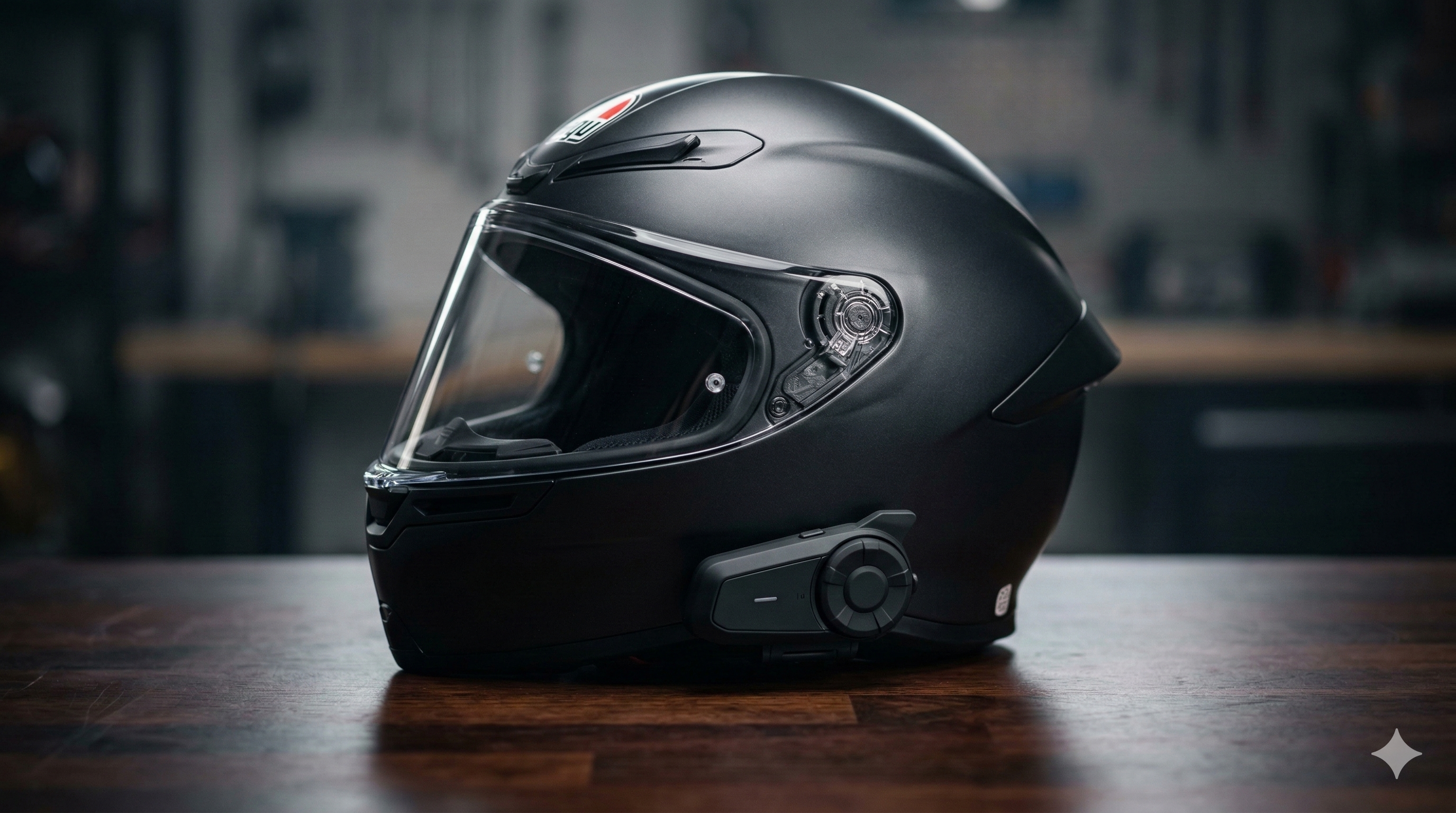 Ilustración de compra técnica para accesorio de casco con Bluetooth