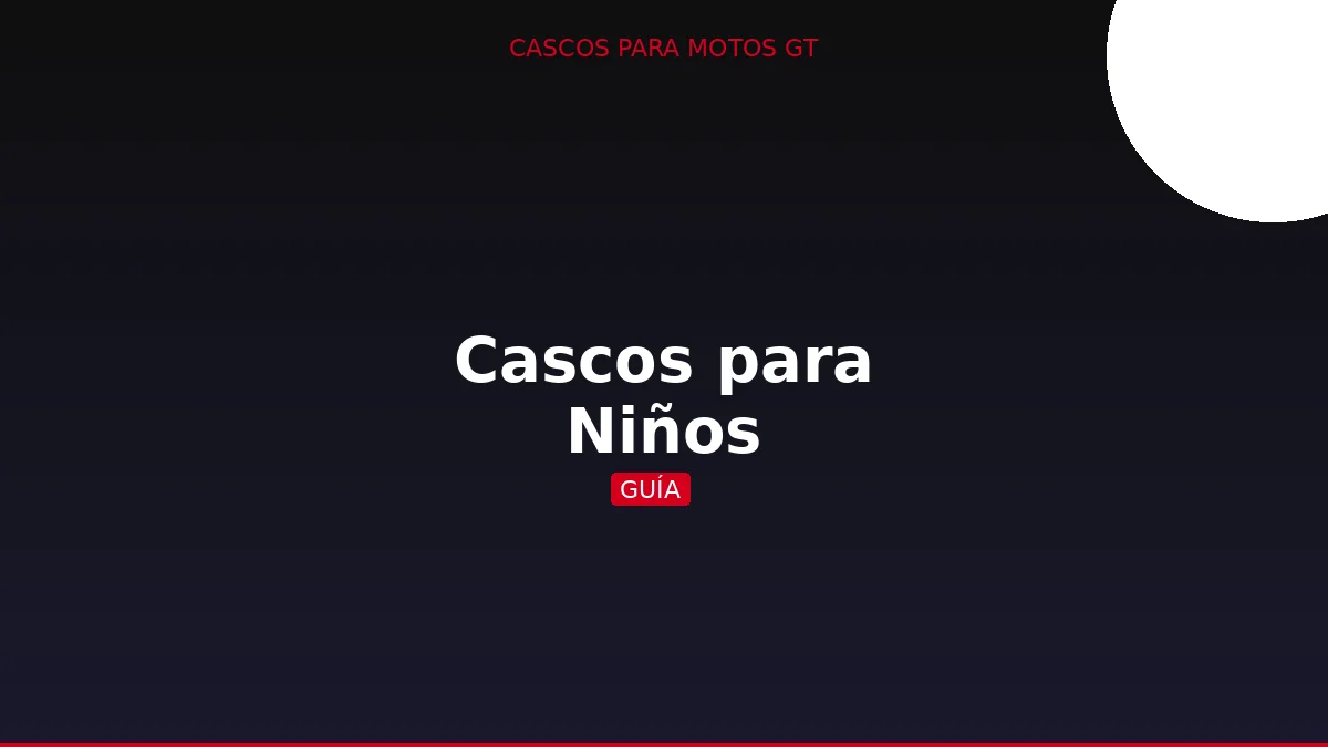Casco compacto de moto usado como apoyo visual para artículo de seguridad infantil