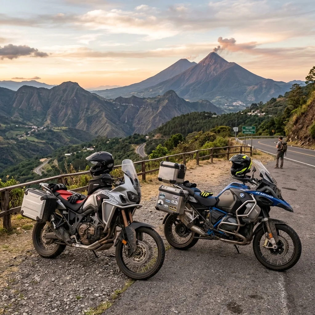 Motos de Aventura con Cascos en Mirador