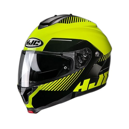 HJC Casco HJC C91 Prod Negro Amarillo S, NEGRO MATE-AMARILLO, S 55cm - 56cm - Para medirte debes posicionar el metro entre 1.5 y 2 cm sobre la ceja disponible en Guatemala