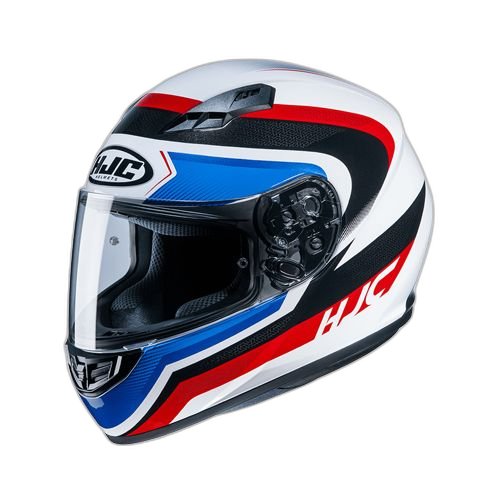 HJC Casco HJC CS15 Rako Blanco Azul Rojo S, BLANCO-AZUL-ROJO, S 55cm - 56cm - Para medirte debes posicionar el metro entre 1.5 y 2 cm sobre la ceja disponible en Guatemala