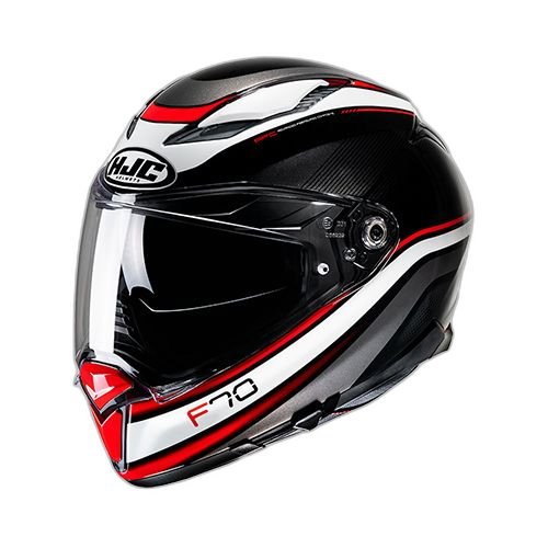 HJC Casco HJC F70 Diwen Blanco Negro Rojo S, BLANCO-NEGRO-ROJO, S 55cm - 56cm - Para medirte debes posicionar el metro entre 1.5 y 2 cm sobre la ceja disponible en Guatemala