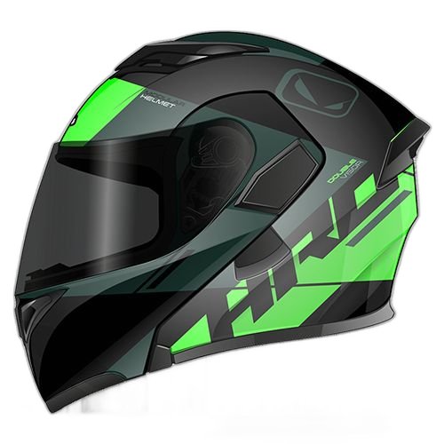 HRO Casco HRO 3400 Epic Negro Verde S, NEGRO MATE-VERDE, S 55cm - 56cm - Para medirte debes posicionar el metro entre 1.5 y 2 cm sobre la ceja disponible en Guatemala