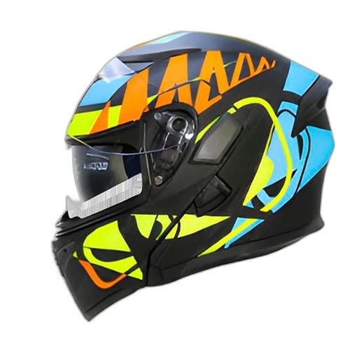 HRO Casco HRO 3400 Fuzion Negro Amarillo S, NEGRO MATE-AMARILLO, S 55cm - 56cm - Para medirte debes posicionar el metro entre 1.5 y 2 cm sobre la ceja disponible en Guatemala