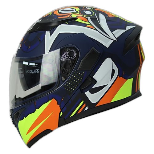 HRO Casco HRO 3400 Hanuki Azul Amarillo M, AZUL MATE-AMARILLO, M 57cm - 58cm - Para medirte debes posicionar el metro entre 1.5 y 2 cm sobre la ceja disponible en Guatemala