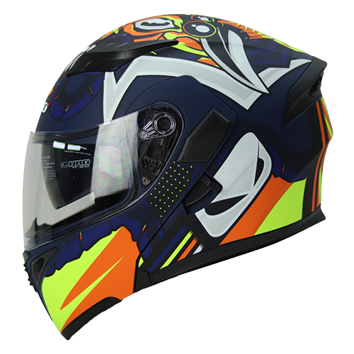 HRO Casco HRO 3400 Hanuki Azul Amarillo S, variante Hanuki / Talla S disponible en Guatemala