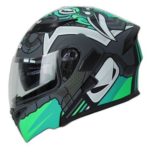 HRO Casco HRO 3400 Hanuki Gris Verde S, GRIS MATE-VERDE, S 55cm - 56cm - Para medirte debes posicionar el metro entre 1.5 y 2 cm sobre la ceja disponible en Guatemala
