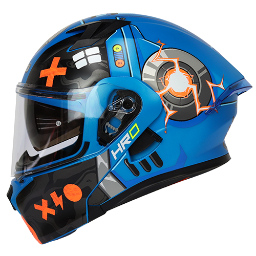 HRO Casco HRO 3420 Bot Azul Naranja L, variante Bot / Talla L disponible en Guatemala