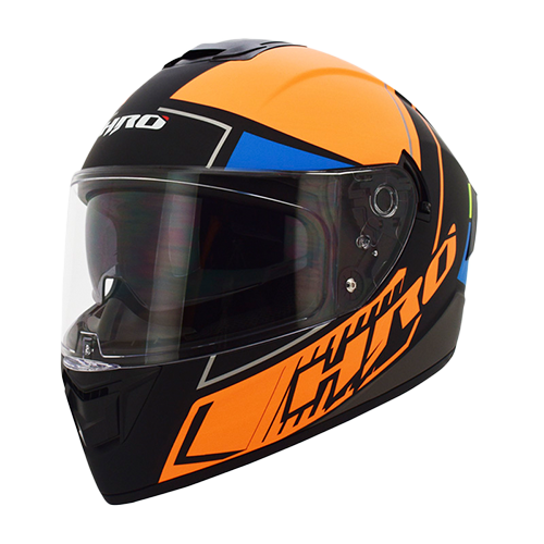 HRO Casco HRO 518 Burst Negro Naranja S, variante Burst / Talla S disponible en Guatemala