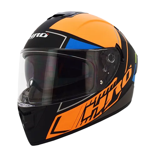 HRO Casco HRO 518 Burst Negro Naranja S, variante Burst / Talla S disponible en Guatemala