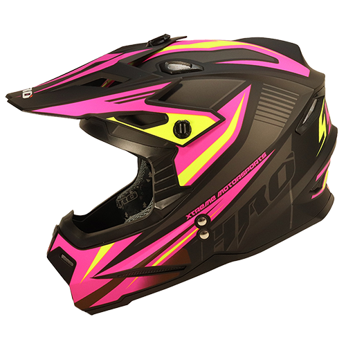 HRO Casco HRO MX03 Airmax Negro Rosado M, variante Airmax / Talla M disponible en Guatemala