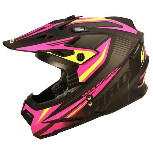 HRO Casco HRO MX03 Airmax Negro Rosado S, variante Airmax / Talla S disponible en Guatemala