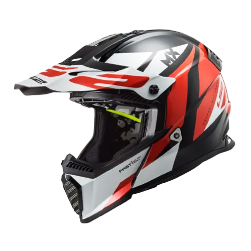 LS2 Casco LS2 Fast Mini Strike Negro Blanco Rojo M, variante Fast Mini Strike / Talla M disponible en Guatemala