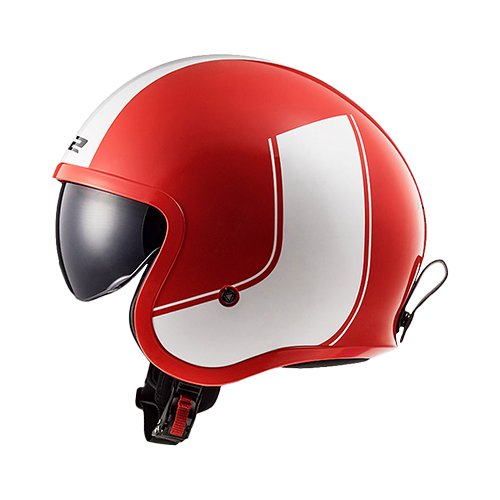 LS2 Casco LS2 Spitfire Rim Rojo Blanco XL, variante Spitfire Rim / Talla XL disponible en Guatemala